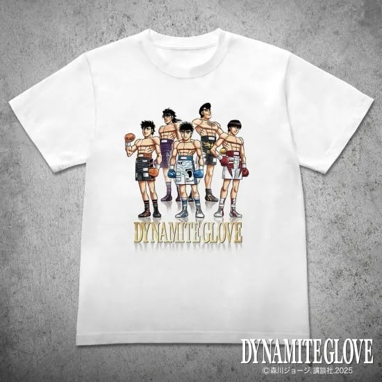 rsc products ×はじめの一歩限定Tシャツ ホワイト　ボクシング はじめの一歩オフィシャルグッズ