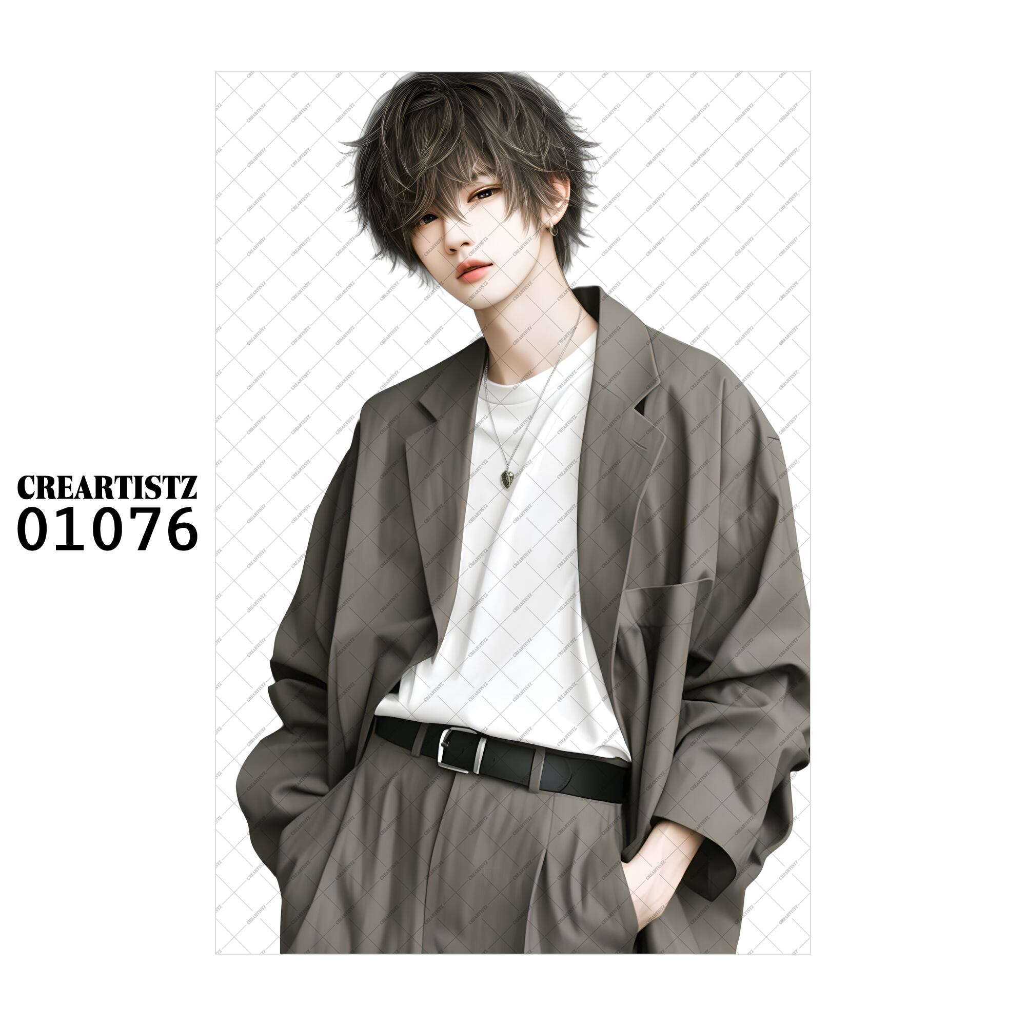 01076 ボーイ クール オリジナル ペーパー/ステッカー 4枚セット CREARTISTZ