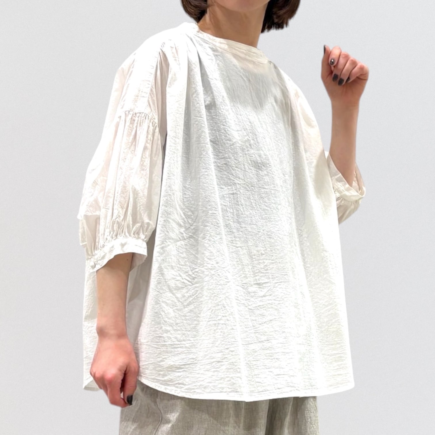 cafune 2way frannel wide shirt | CoCo Cuore