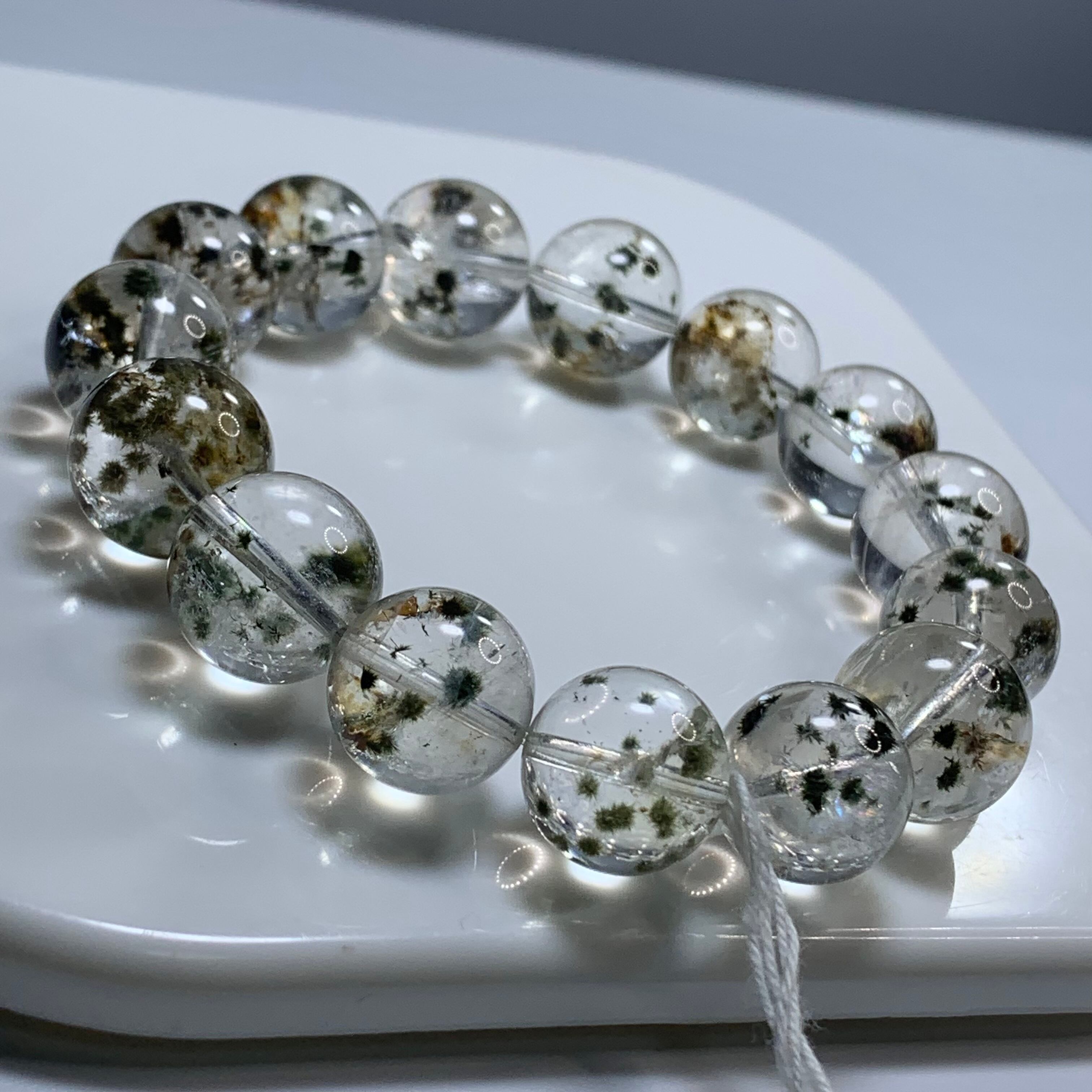 マリモ型　水晶ランプ 鑑別書付き・ラジエートクリスタルインクォーツ(まりも水晶