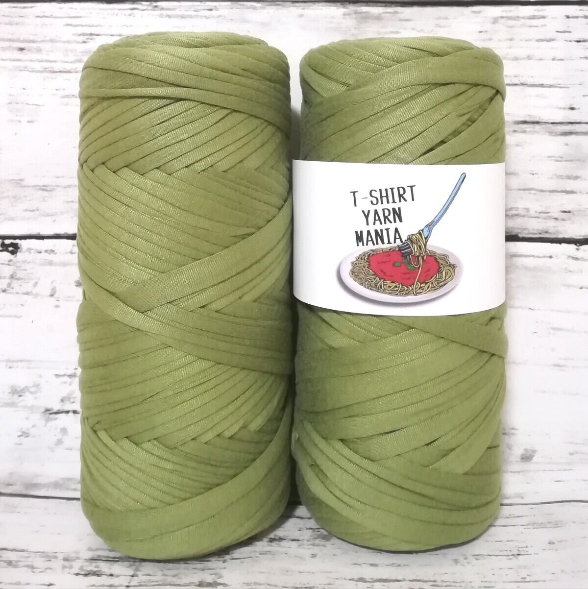 ライトカーキ くすみ緑色 1玉 50m Tシャツヤーン | T-SHIRT