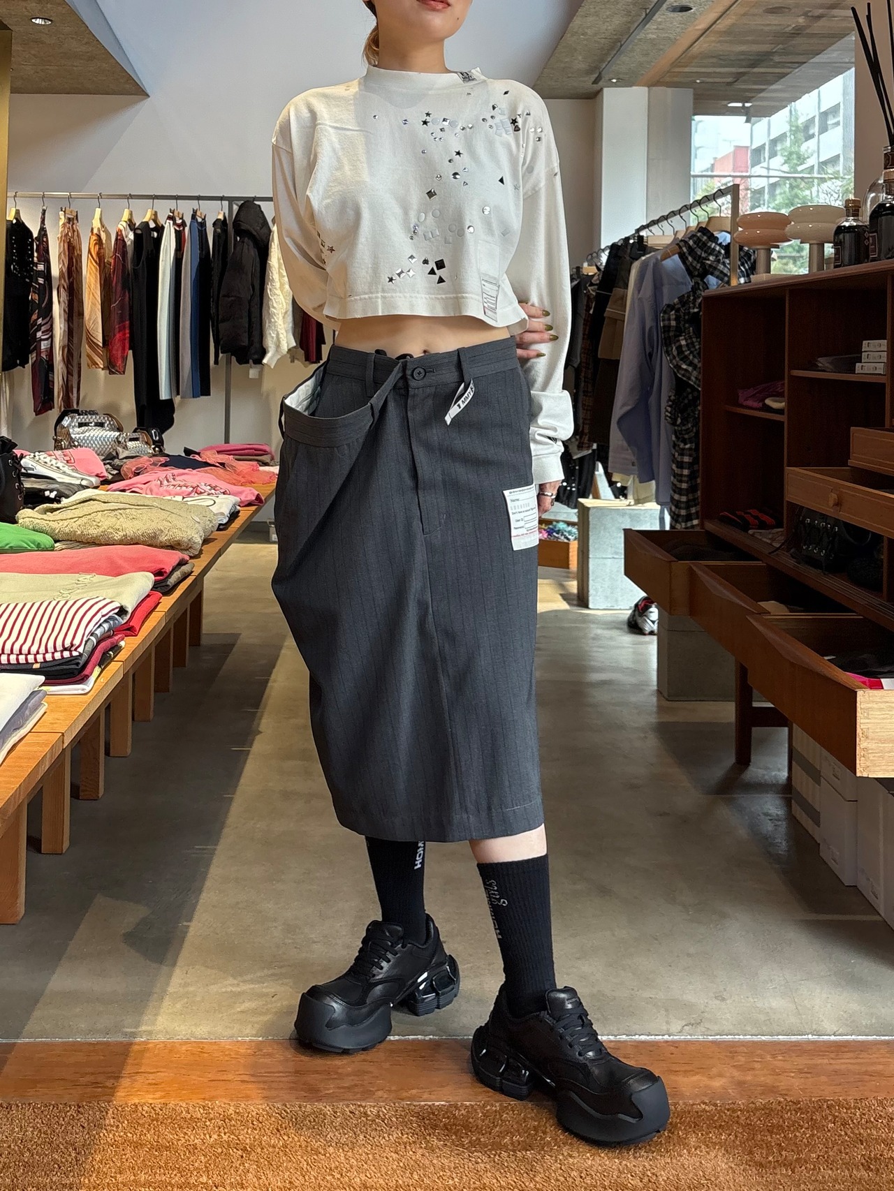 【25AW】Maison MIHARA YASUHIRO ミハラヤスヒロ / HUGE LAYERED SKIRT / レイヤードスカート - 5