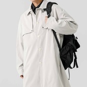 ロング丈 フロントボタン オーバーコート af0130