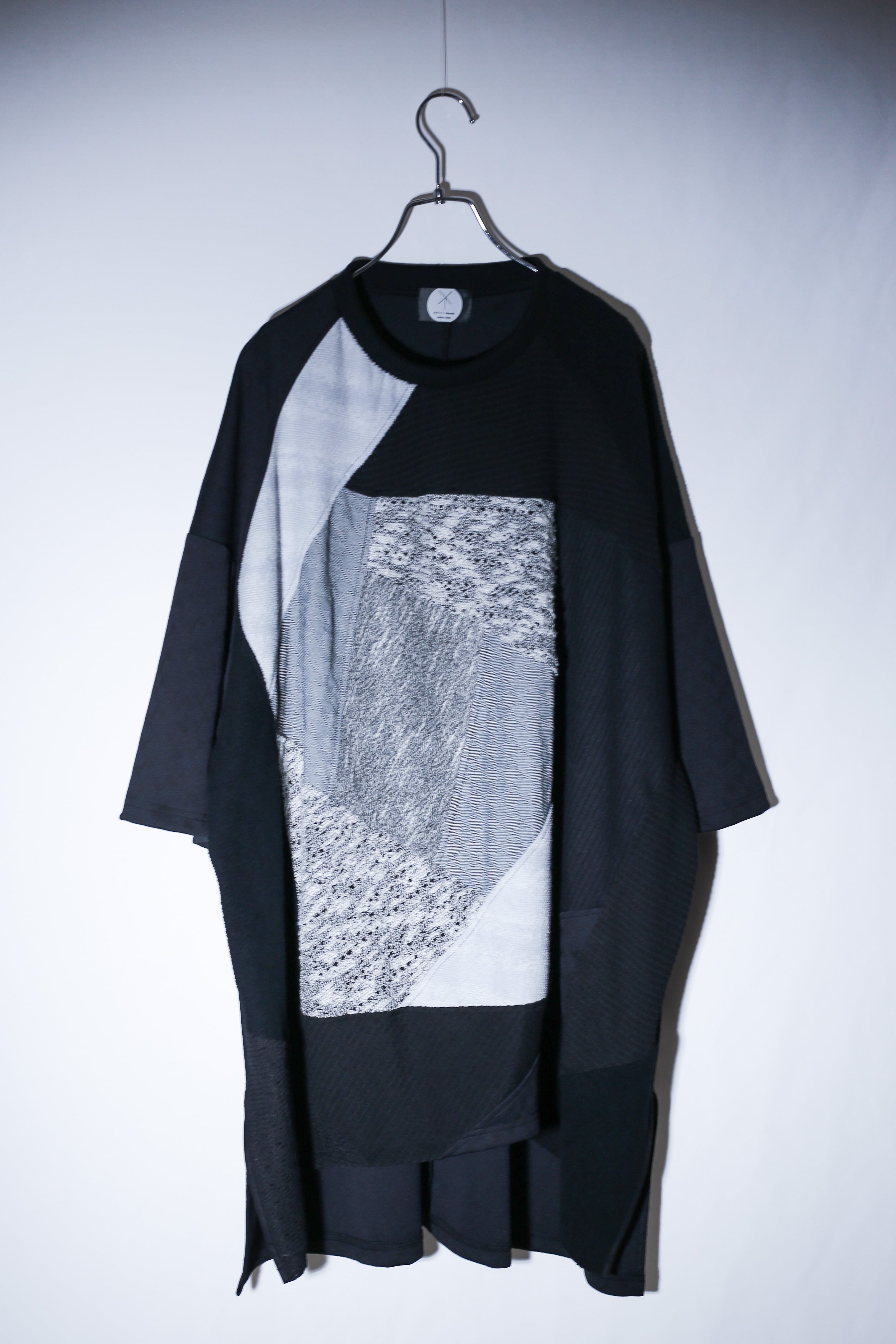 Slit-T-shirts PW(black/grey)