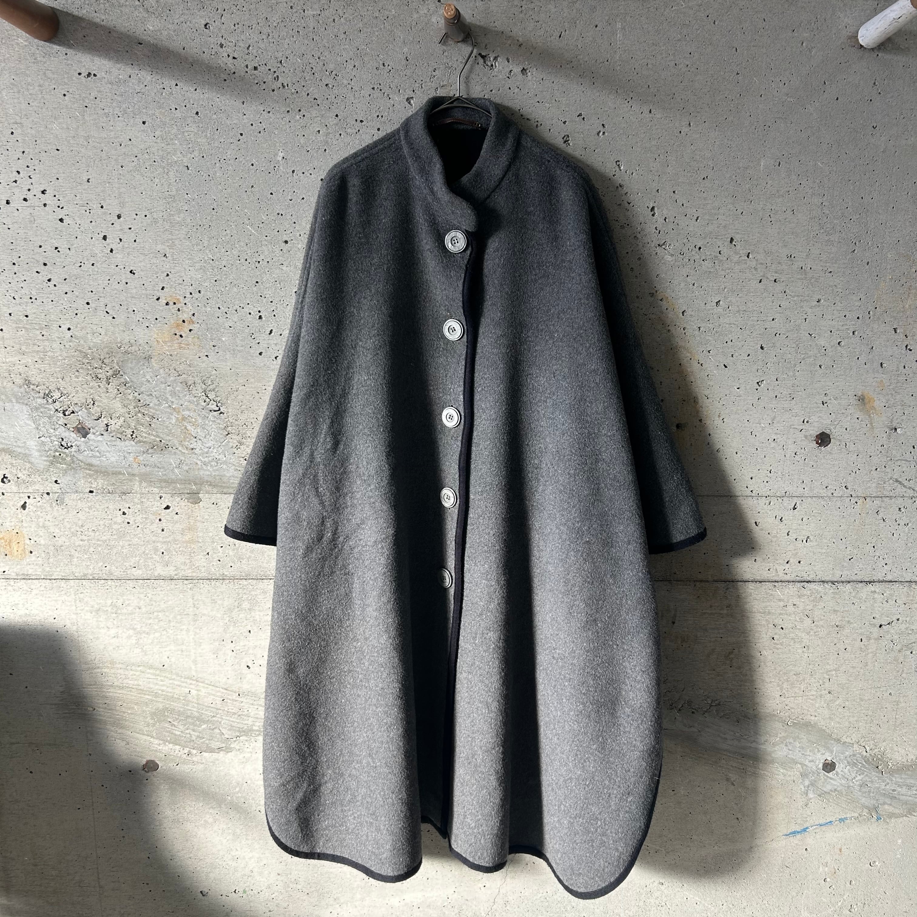 gray poncho coat