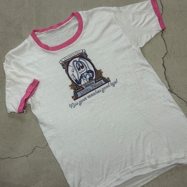 1980s WIRED ROLLING PAPER RINGER T-SHIRT WHITE