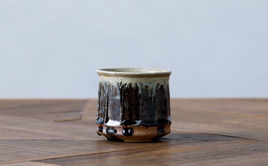 【鏡山窯】唐津焼/朝鮮唐津面取りカップ