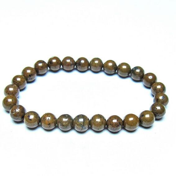 コンドライト ブレスレット サハラNWA869 隕石 8mm 一点物 おまかせ便 199-885