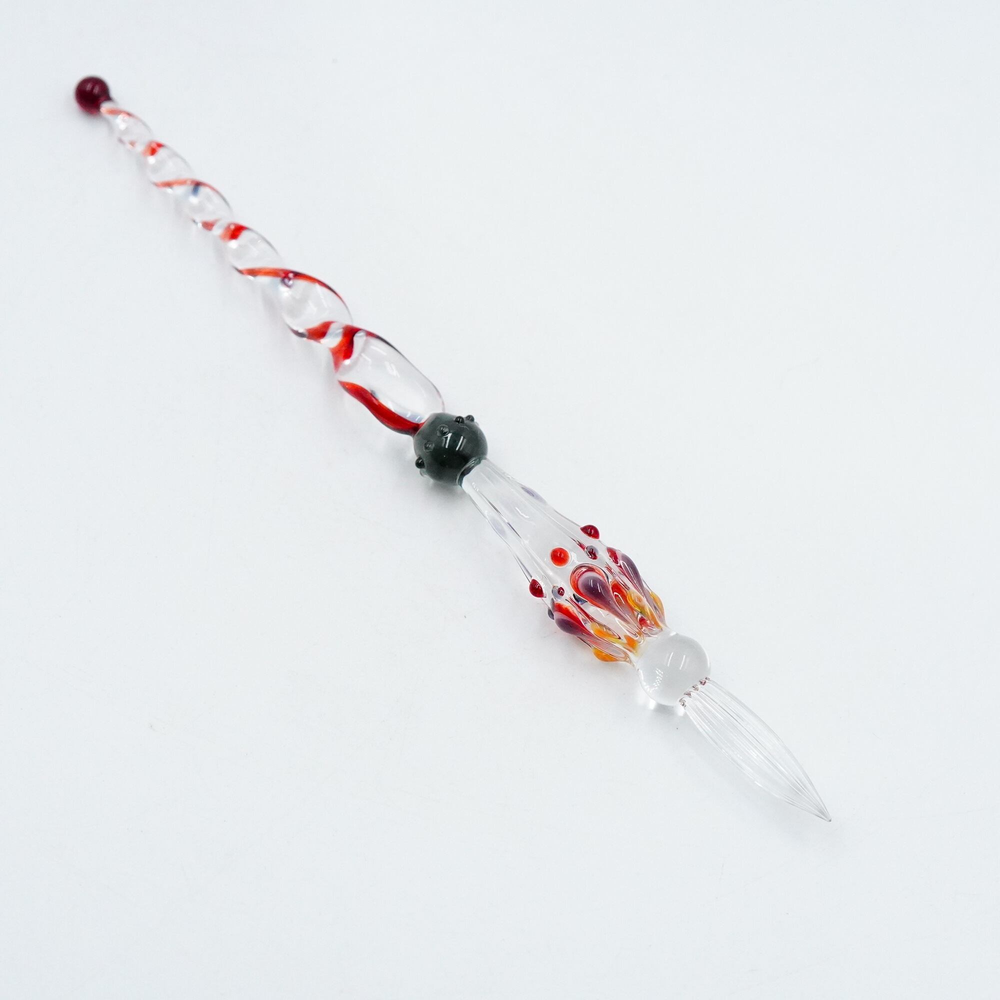 ガラスペン にゃんこペン ブラック【glasskaoria】 | 器 ギャラリー 香綵