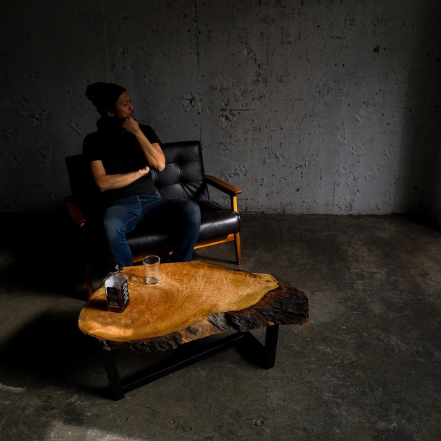 ＜送無＞ アメリカンブラックチェリーの一枚板 ローテーブル