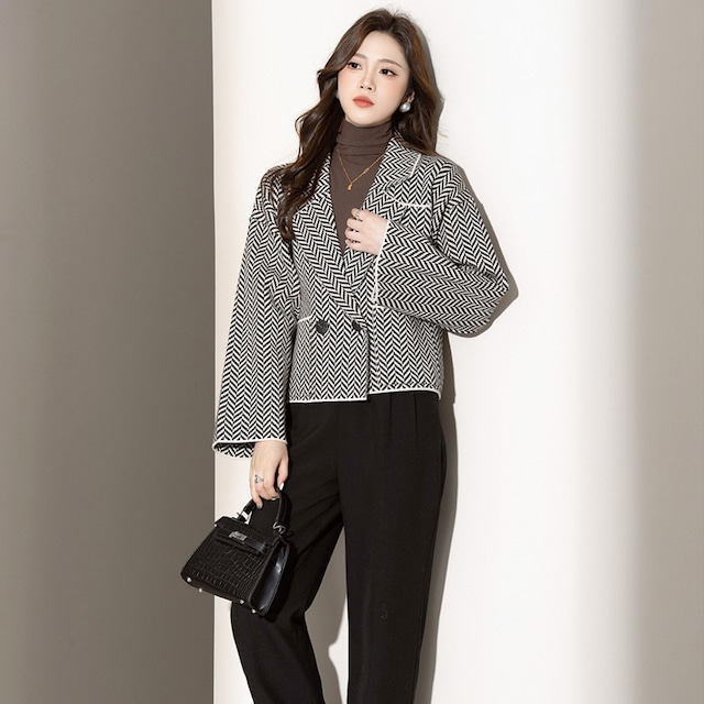 【outer】Vネックニットカーディガン Q6818