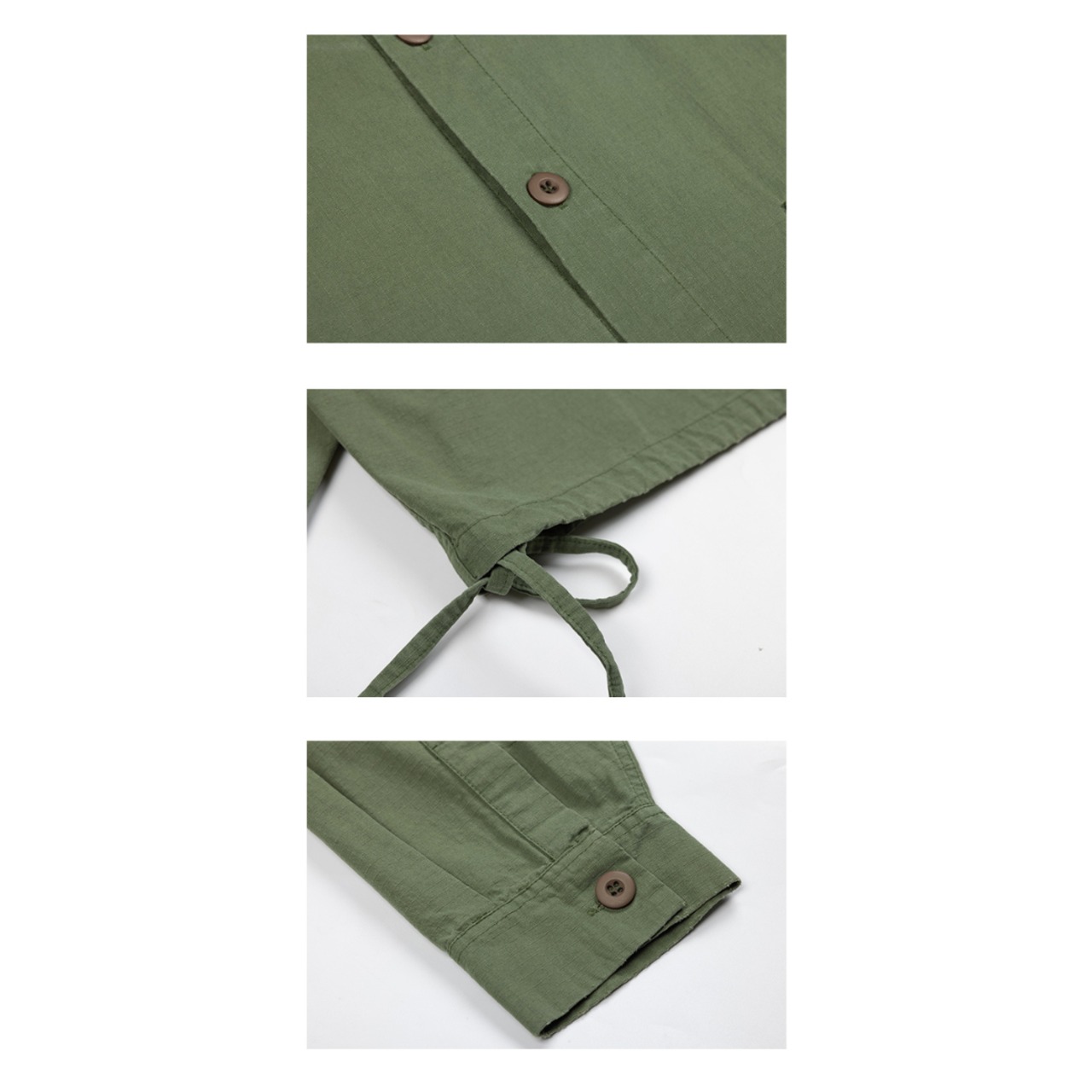 Oversized drawstring button-down shirt  0199 - 15