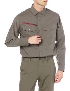 【在庫のみ】バートル(Burtle) 長袖シャツ オリーブグレー L 7045-59-L