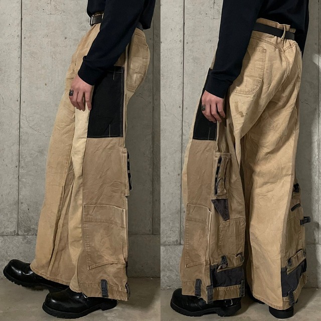 【remake】Dickies body docking wide flare painter pants(xlsize)0217/tokyo