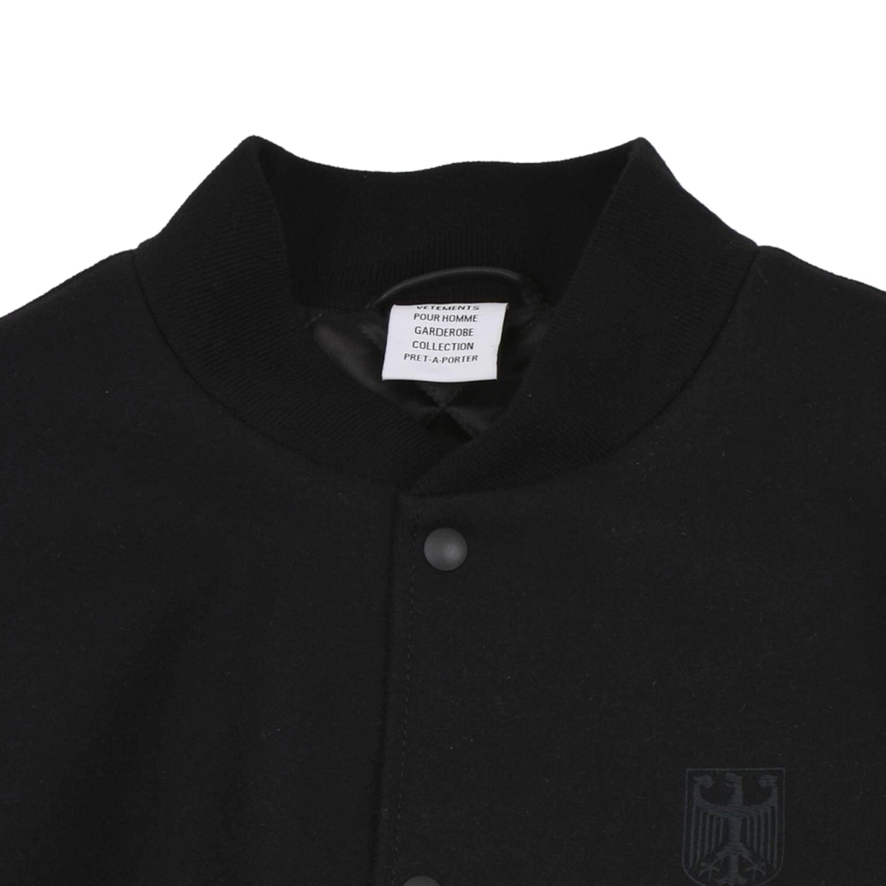 【VETEMENTS】BIKER CROSS EMBROIDERED VARSITY JACKET - 7