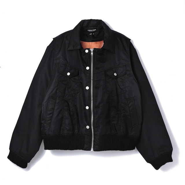 PLATEAU STUDIO 24SS Layerd Bomber (Black)