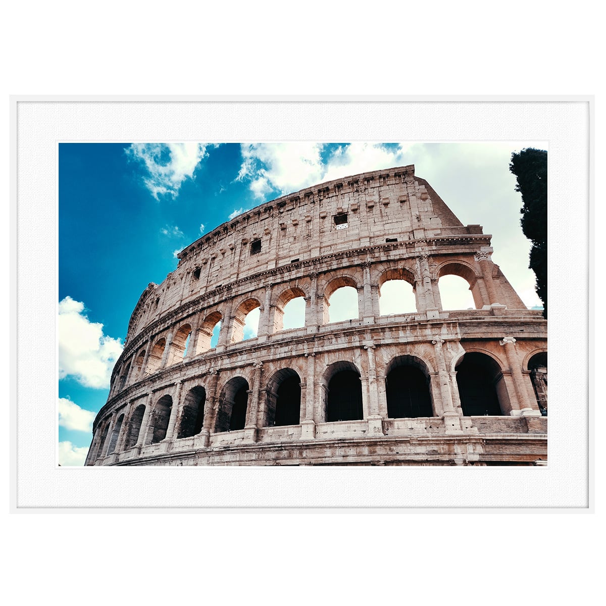 イタリア写真 ローマ コロッセオ インテリアアートフォトポスター額装 AS4081