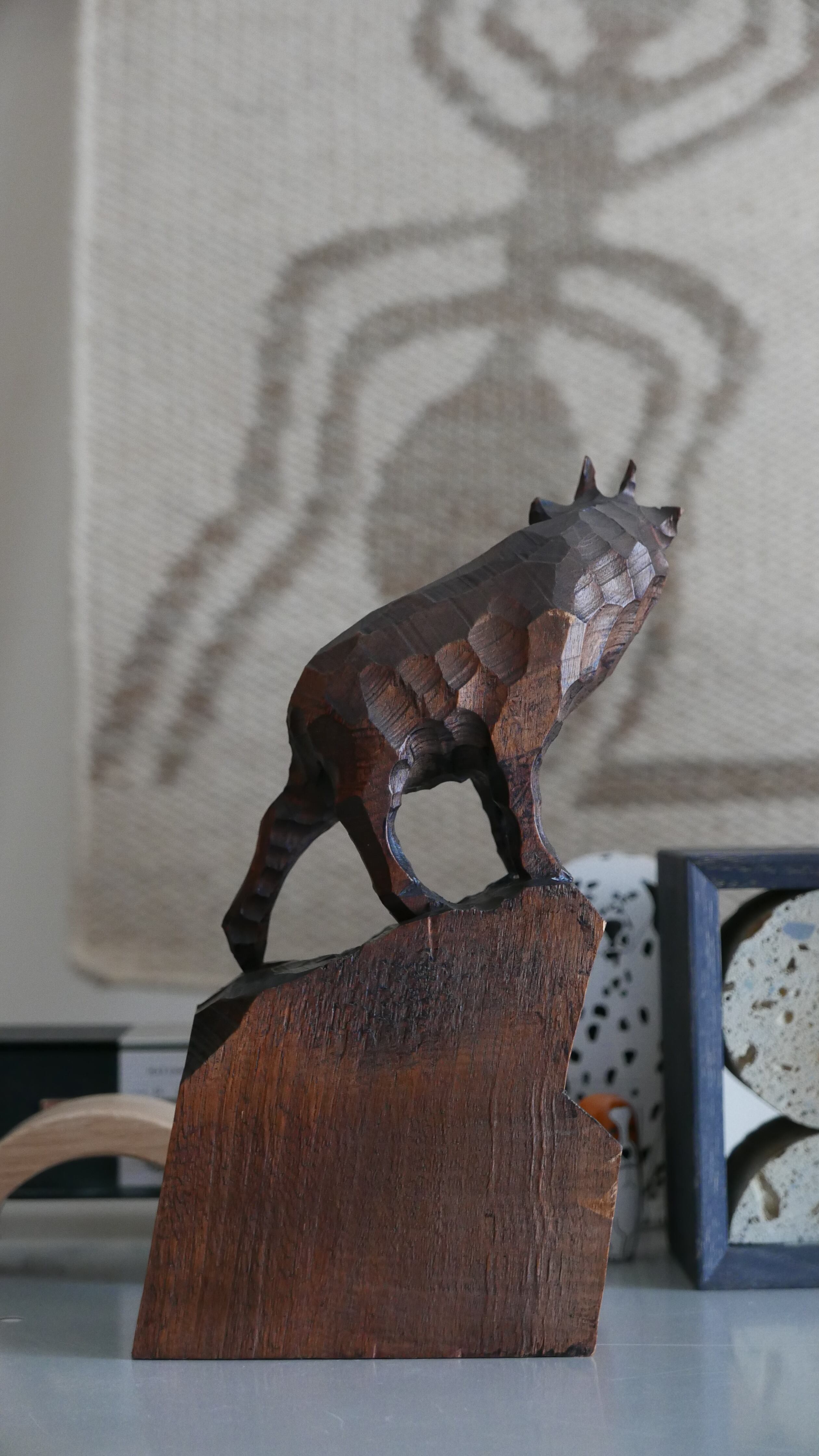 old japan カモシカのウッドオブジェクト | Pay ID
