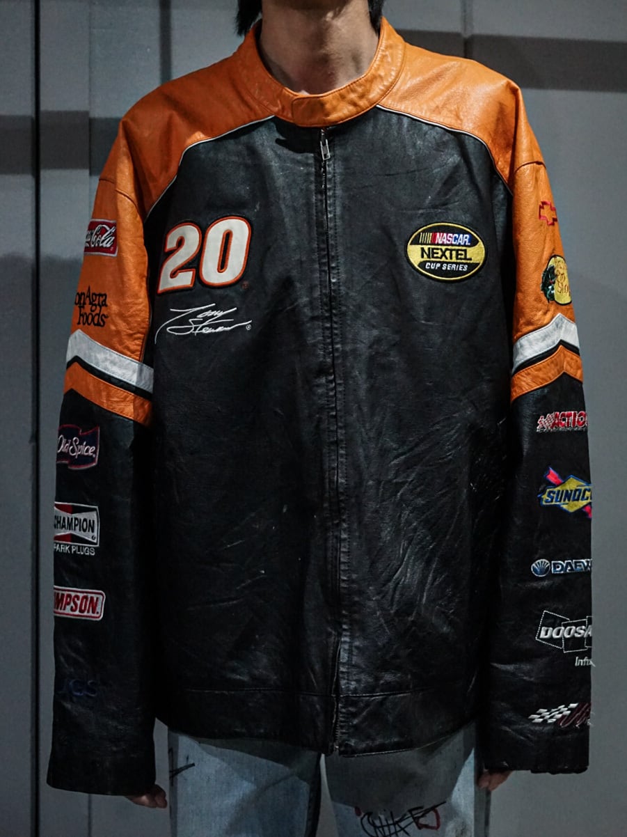 【add (C) vintage】“WILSON LEATHER × NASCAR” Embroidery Logo Design Vintage  Leather Racing Jacket | Caka(カカ）下北沢古着屋、セレクトショップ powered by BASE