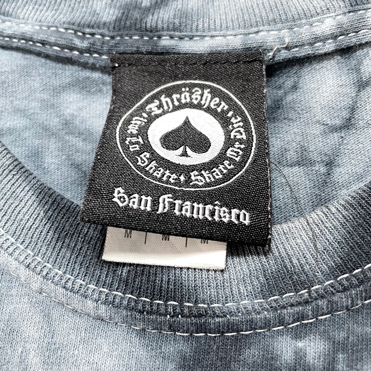 USA 古着 Tシャツ スラッシャー THRASHER スケーター ロゴ タイダイ 