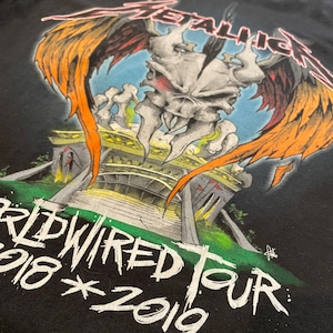 【METALLICA】希少 オフィシャル バンドTシャツ バックプリント 2018年 WORLDWIRED TOUR ツアーTシャツ メタリカ Lサイズ US古着 アメリカ古着