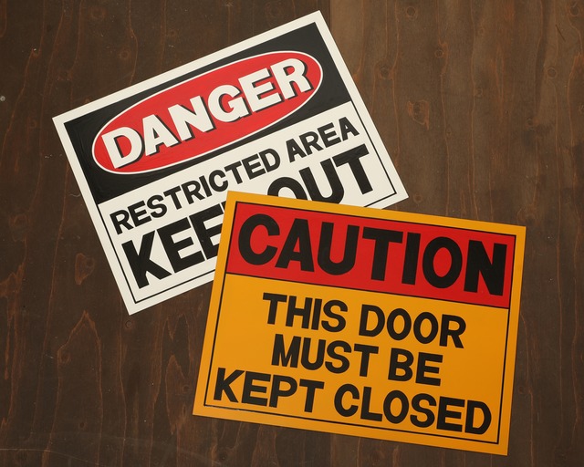 “CAUTION” Sign plate Sandy Signs online store