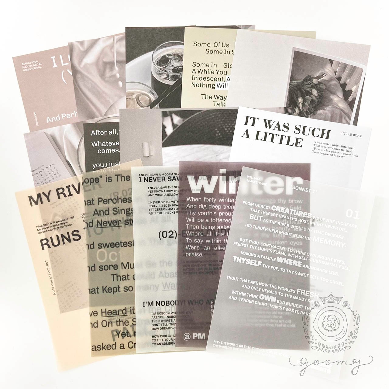 硫酸紙入りカフェ風デザインペーパー <P348> | goomy