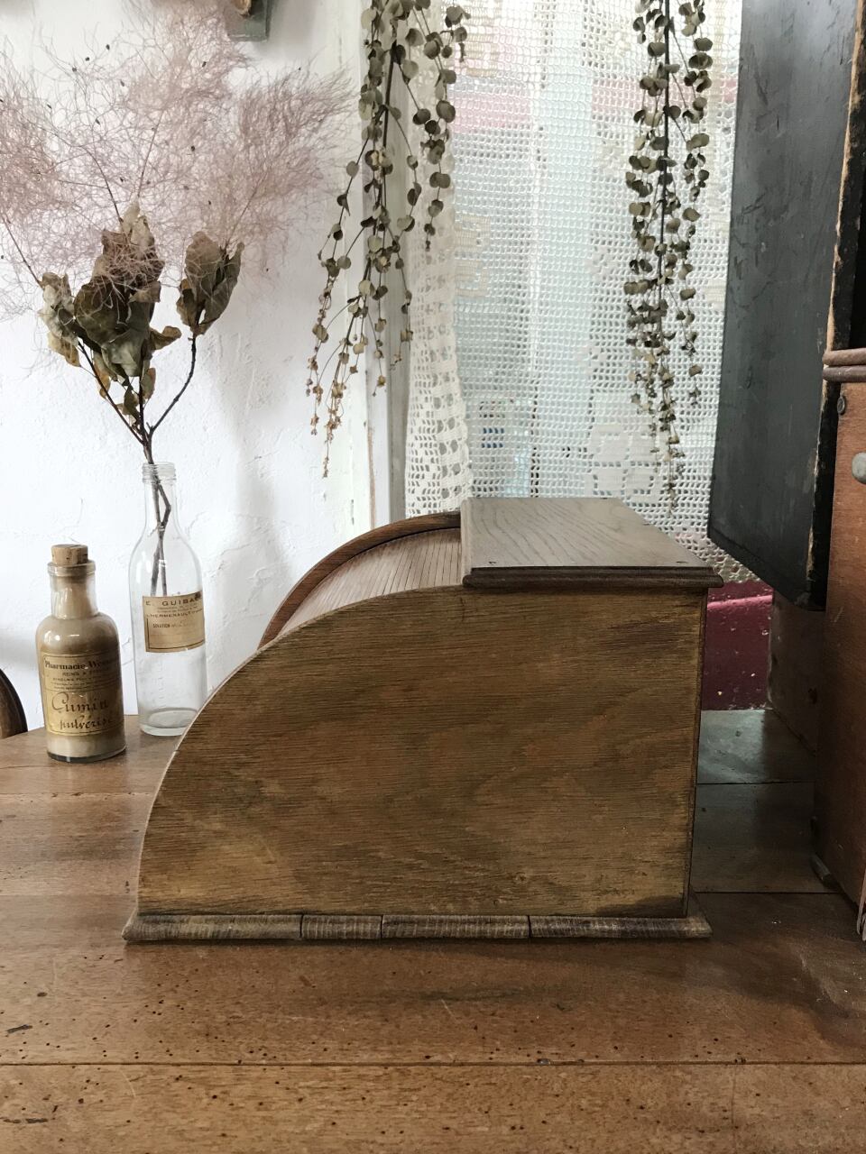 フランス 蛇腹 卓上レターラック 収納ケース ブラウン | Brocante de
