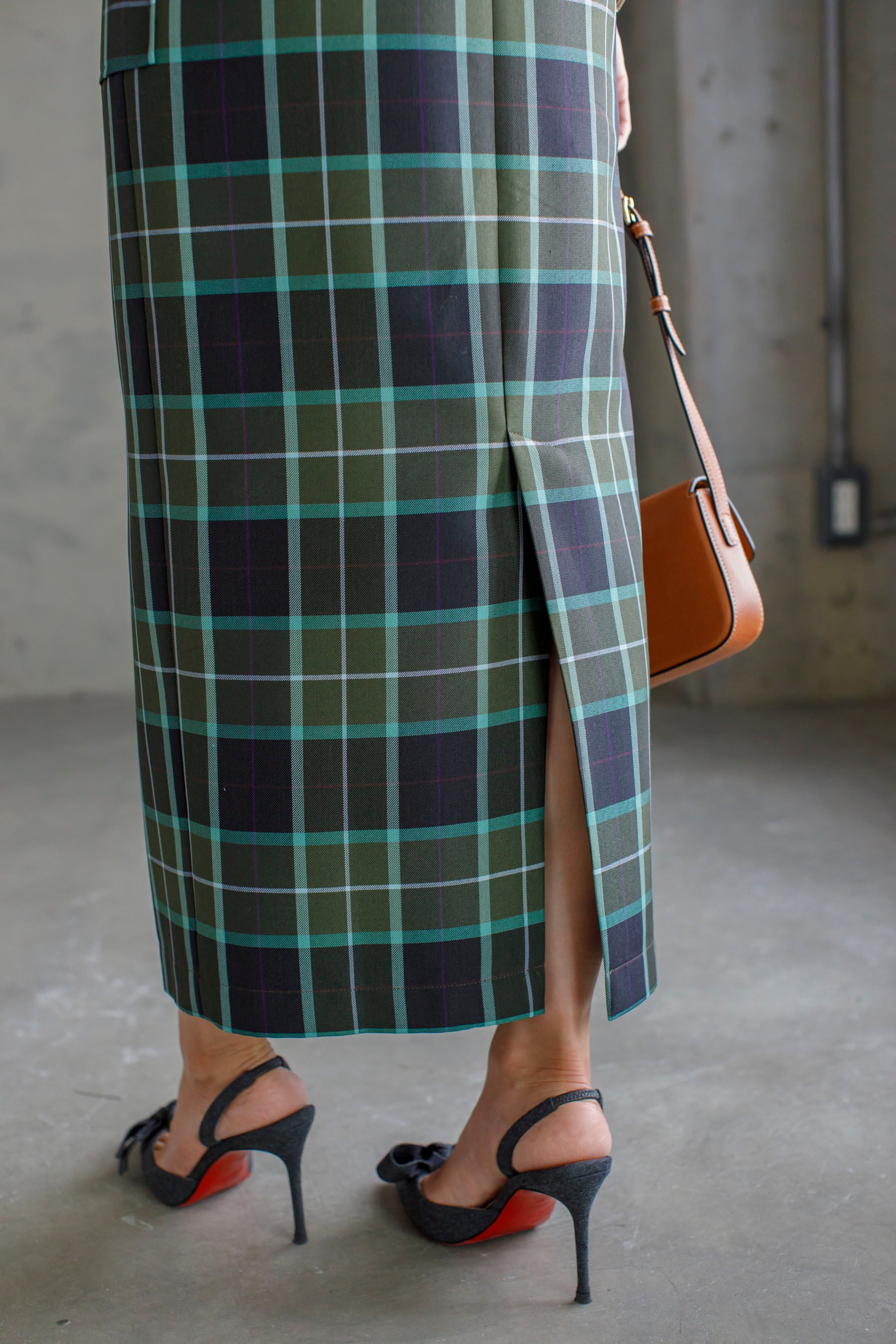 bluelea 】ブルレアチェックタイトロングスカート