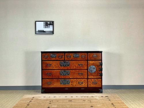二本松伝統家具　46時代箪笥　片開付 画像