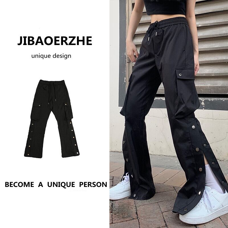 ダークサマールーズパンツ カジュアルレディーススタイルブレスト ストリート 夏物 ケッペル60242637098