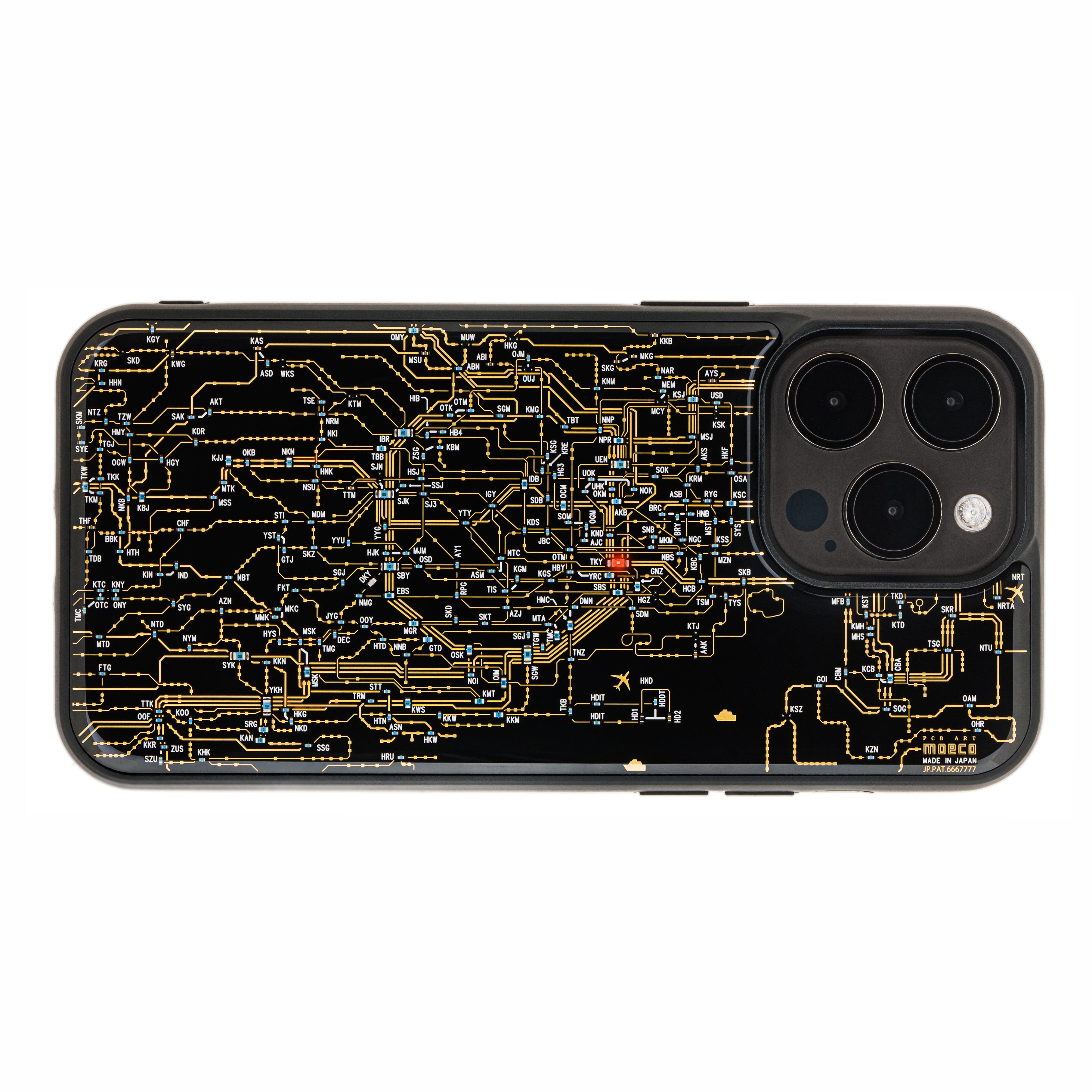 PCB ART moeco iphone 15 pro max ケース FLASH 東京回路線図 iPhone 15 Pro Max ケース | PCB ART moeco