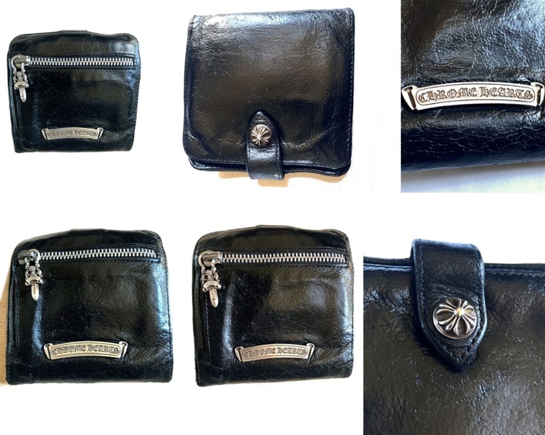定価16万 名作 CHROME HEARTS クロムハーツ スクエアボタンビル 