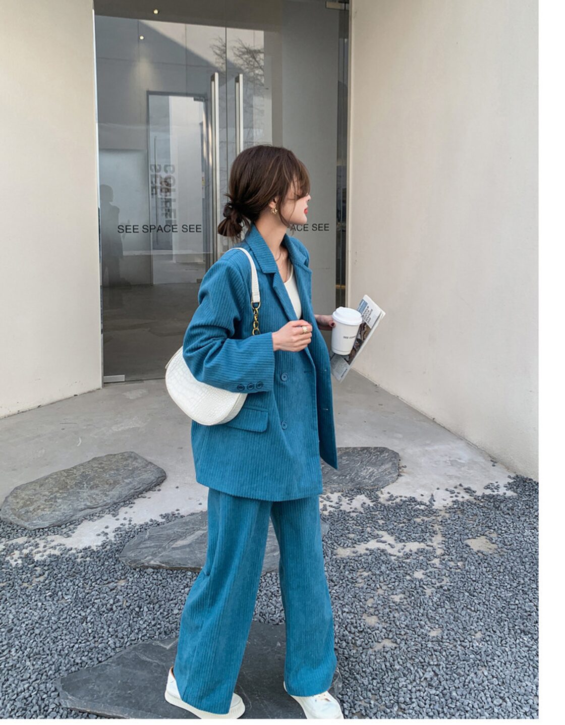 セットアップ】 コーデュロイ セットアップ レディース おしゃれ ママ 