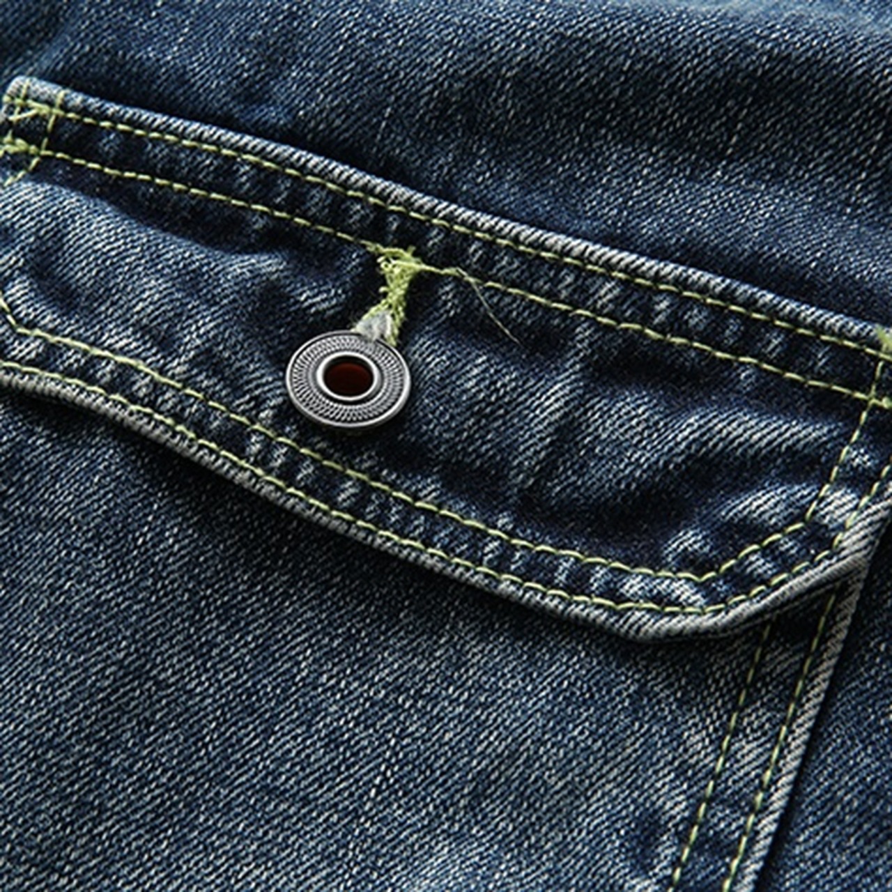 Denim Fabric Button Front Long Sleeve Shirt ◇H0506