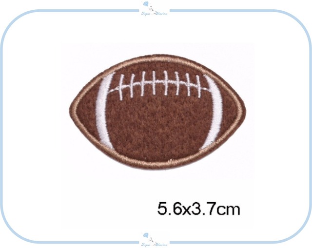 ES41 アップリケ 刺繍 アメフト ボール アメリカンフットボール 部活 スポーツ ハンドメイド 材料 リメイク アイロン ワッペン デザイン