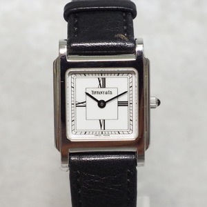 TIFFANY & Co. ティファニー 17-251 スクエア SS クォーツ 革ベルト 腕時計 レディース