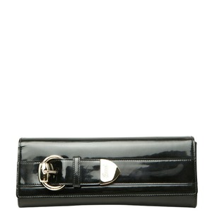 グッチ クラッチバッグ 213771 ブラック パテントレザー メタル レディース GUCCI 【中古】