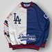 【激レア】USA製 90s Champion チャンピオン MLB ドジャース スウェット カットソー ロンT M 紺/灰 ツートーン アメリカ製 VINTAGE 希少