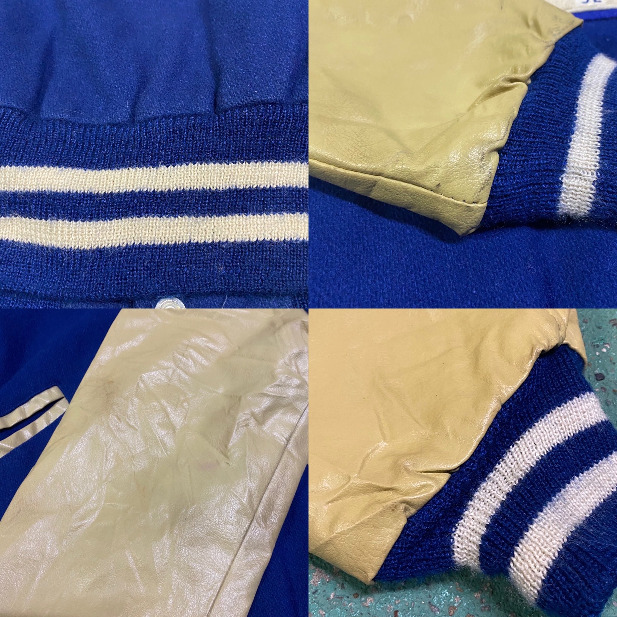 70年代 ビンテージ KAYE BROS ウールアワードジャケット スタジャン