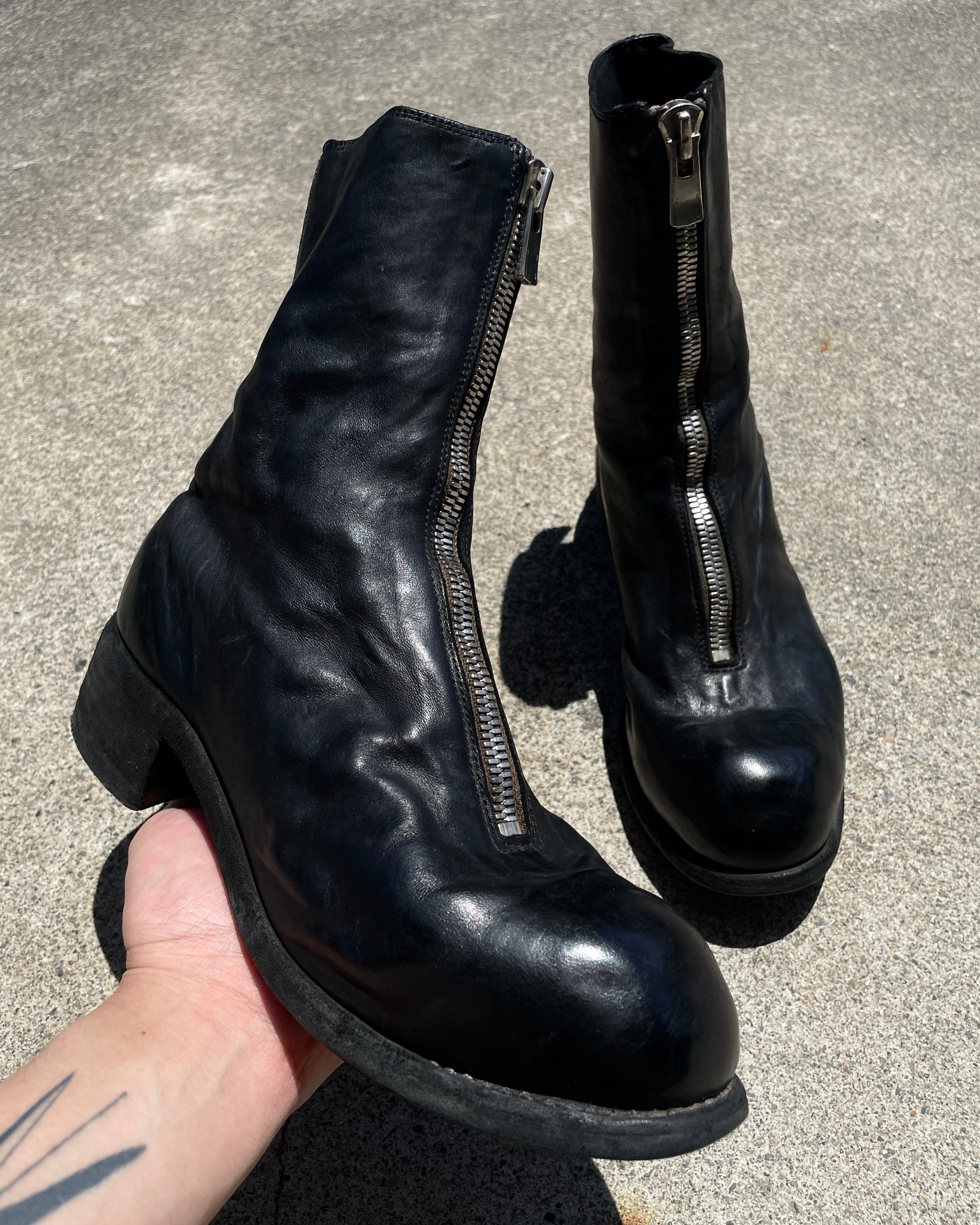GUIDI - “PL2” Horse Full Grain Front Zip Boots | Atelier Accord