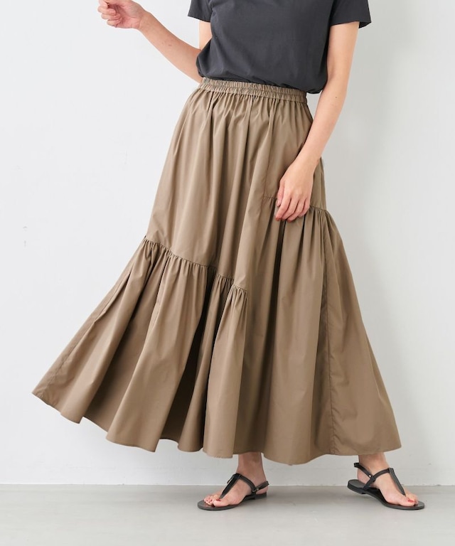 【MICA&DEAL マイカアンドディール】ASYMMETRY GATHER SKIRT アシンメトリーギャザースカート 0124202107 (2COLORS)