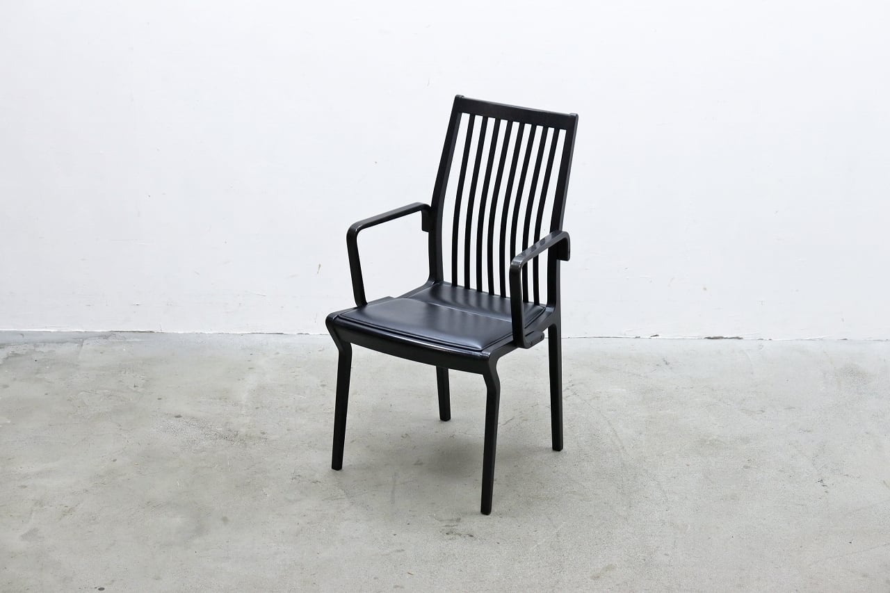 在庫2脚 TENDO 天童木工 アーム 本革 ダイニングチェア ヴィンテージ