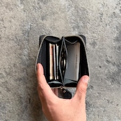 【限定商品】ミニウォレット ラウンドジップ 姫路黒桟 エレファント