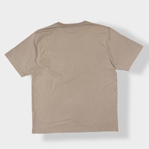 【Carhartt】Cロゴ スクエアロゴ ラベル ポケット 半袖 Tシャツ カーハート L ビッグシルエット T-SHIRTS ORIGINAL FIT ポケt ワーク系 ベージュ US古着