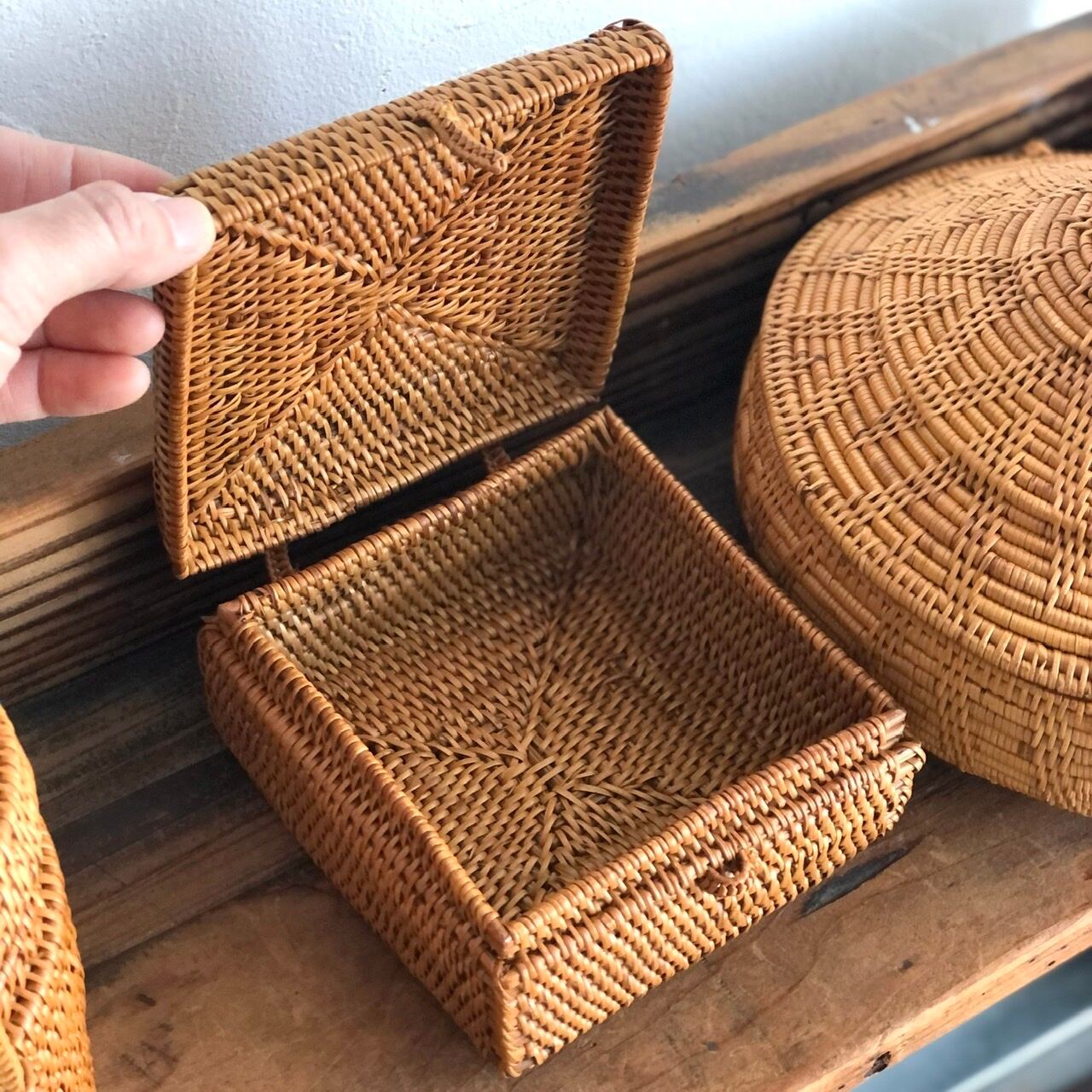 天然素材 アタ 正方形バスケット アタバスケット 天然素材 アタ 正方形バスケット アタバスケット 【公式通販】