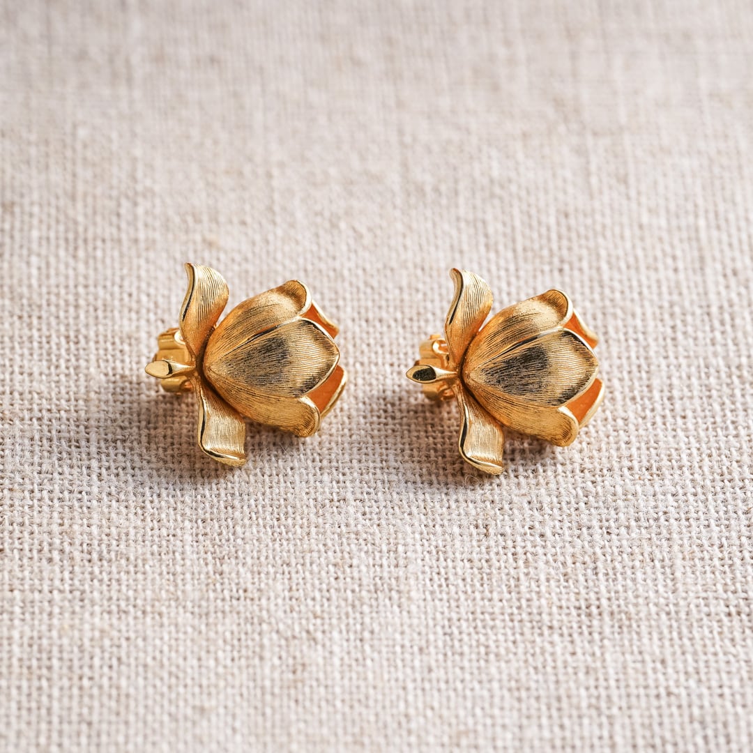 Christmas Marche 2025: 41 flower bud motif earrings