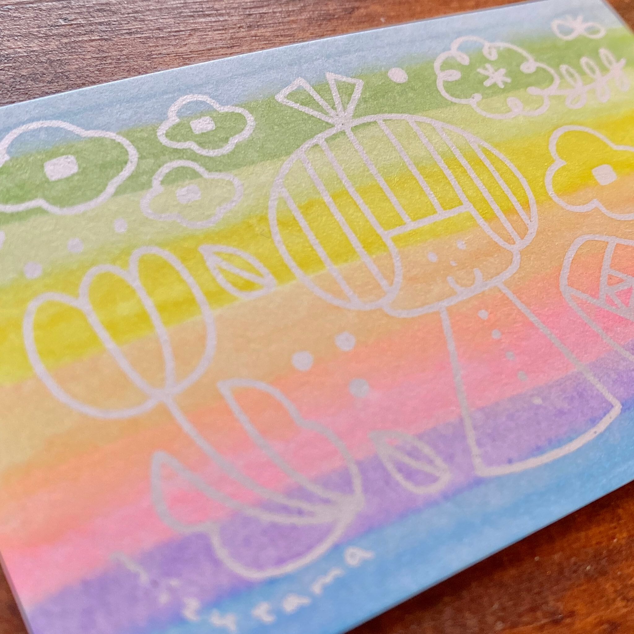 ぬり絵じゃないぬりたくり絵インクカード（mizutama編） | ノウト通販係