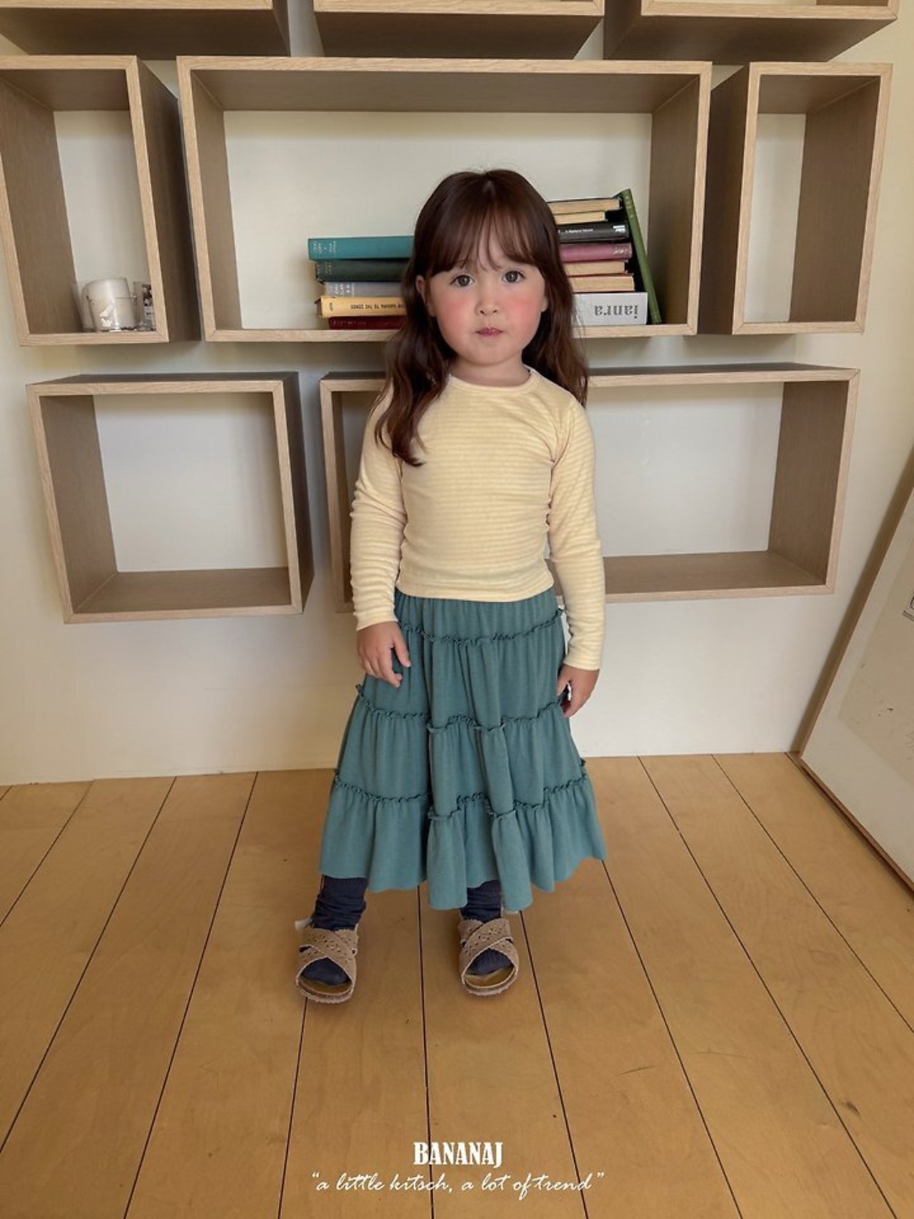 韓国子供服 / BANANA J / 26Autumn / キャンディ ボーダーTシャツ / 秋服 / キッズ *XS~JS*
