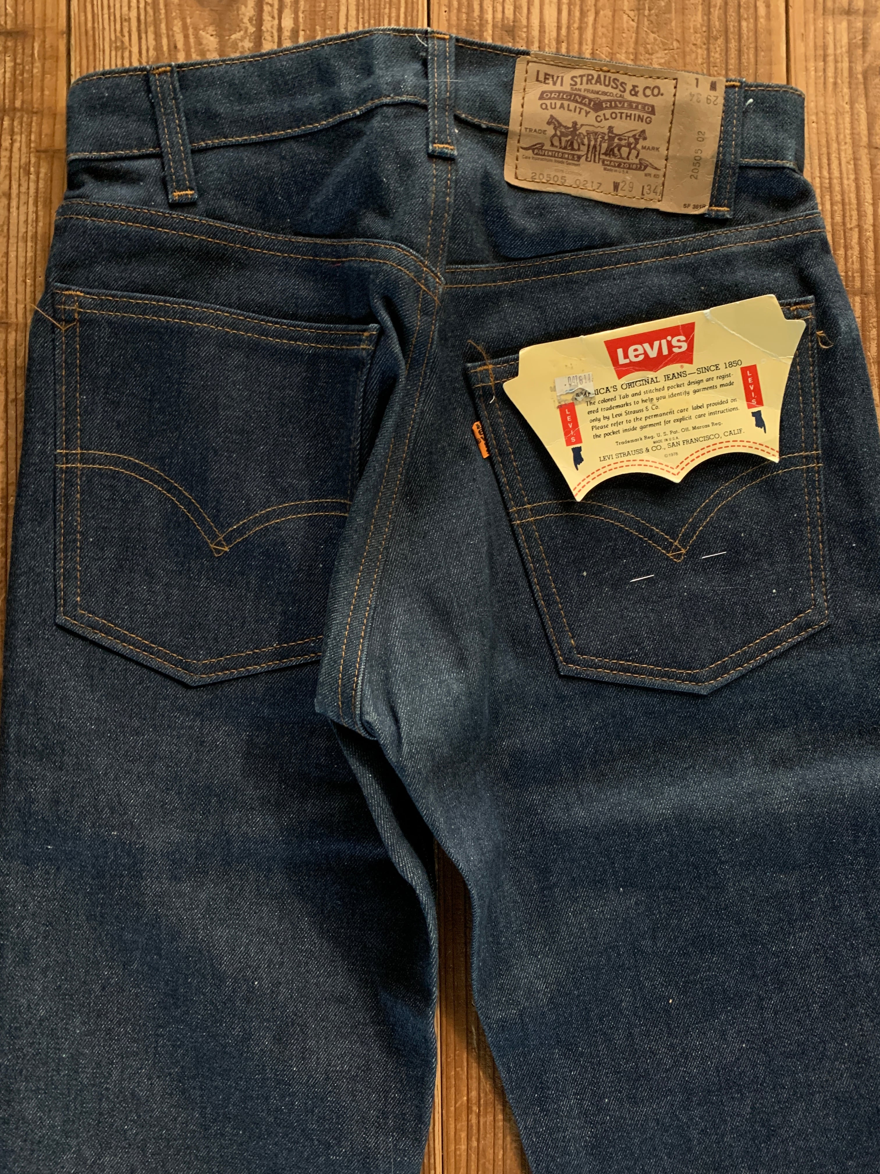 80's Levi's 20505 オレンジタブ デニムパンツ DEADSTOCK 表記 (29×34) USA製